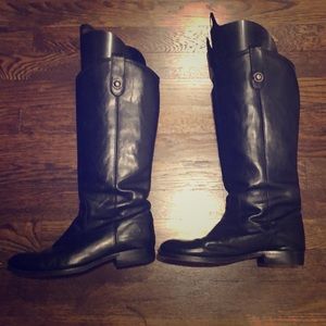 Frye black Melissa Button Back riding boots